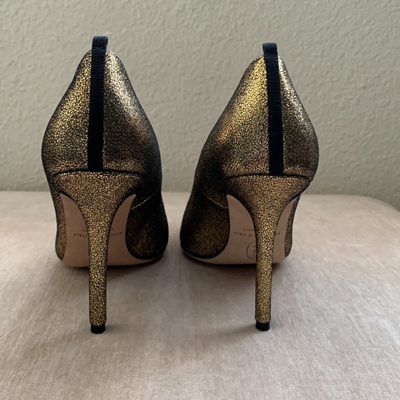SJP by Sarah Jessica Parker Gold Metallic Pointed Heels 35 - Picture 4 of 7